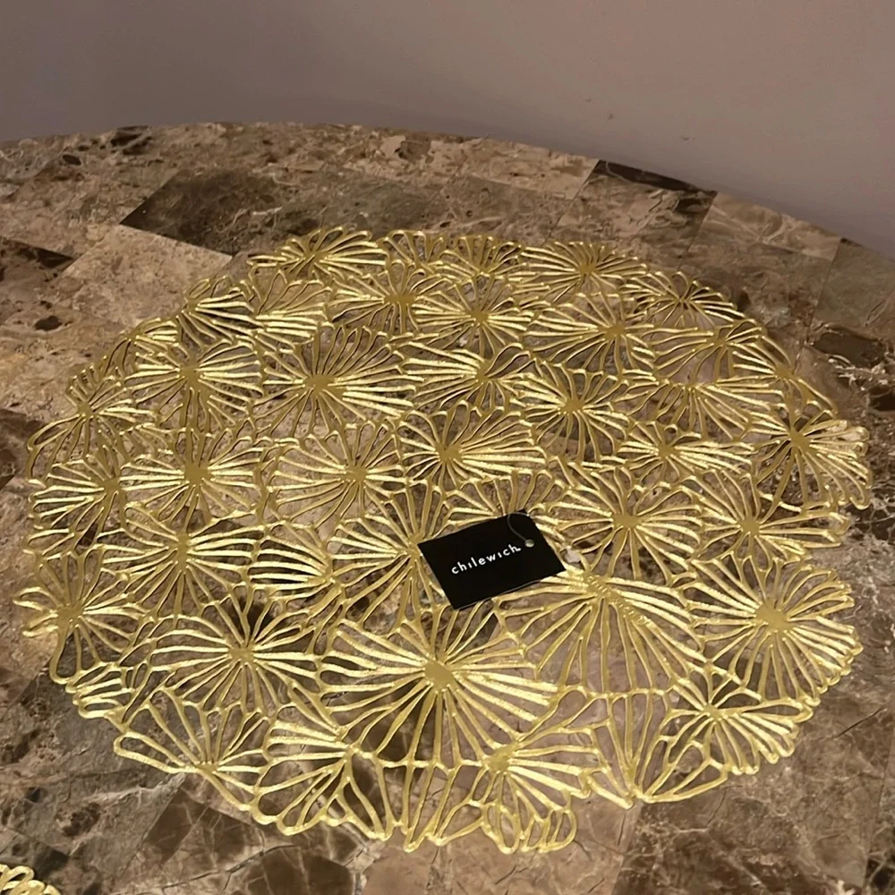 Chilewich Set/4 Daisy Gilded Placemats